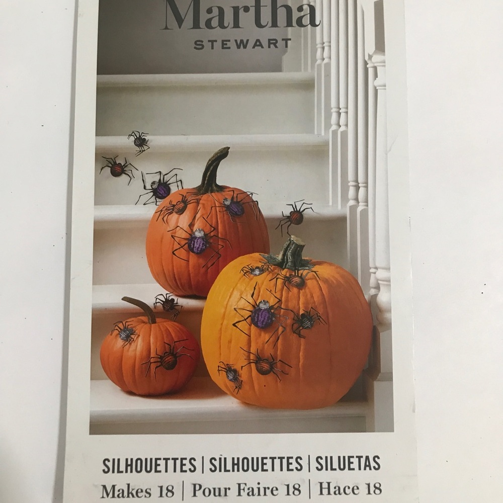 Martha Stewart paper spider silhouette decor